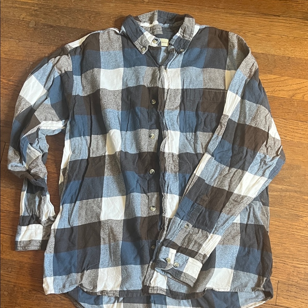 Stylish Blue and White Plaid Men's Shirt
